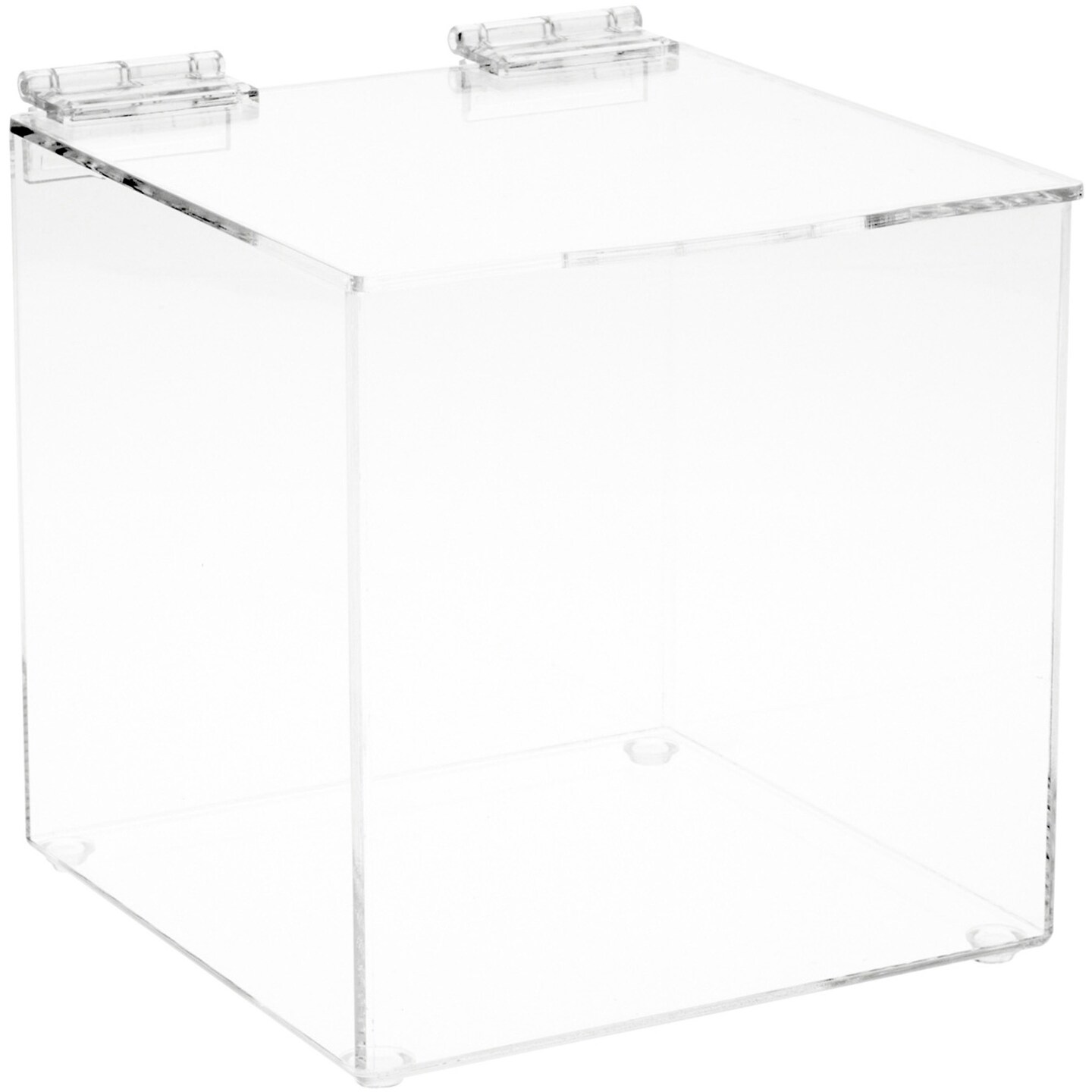 Plymor Clear Acrylic Display Case Box With Hinged Lid, 6&#x22; x 6&#x22; x 6&#x22;