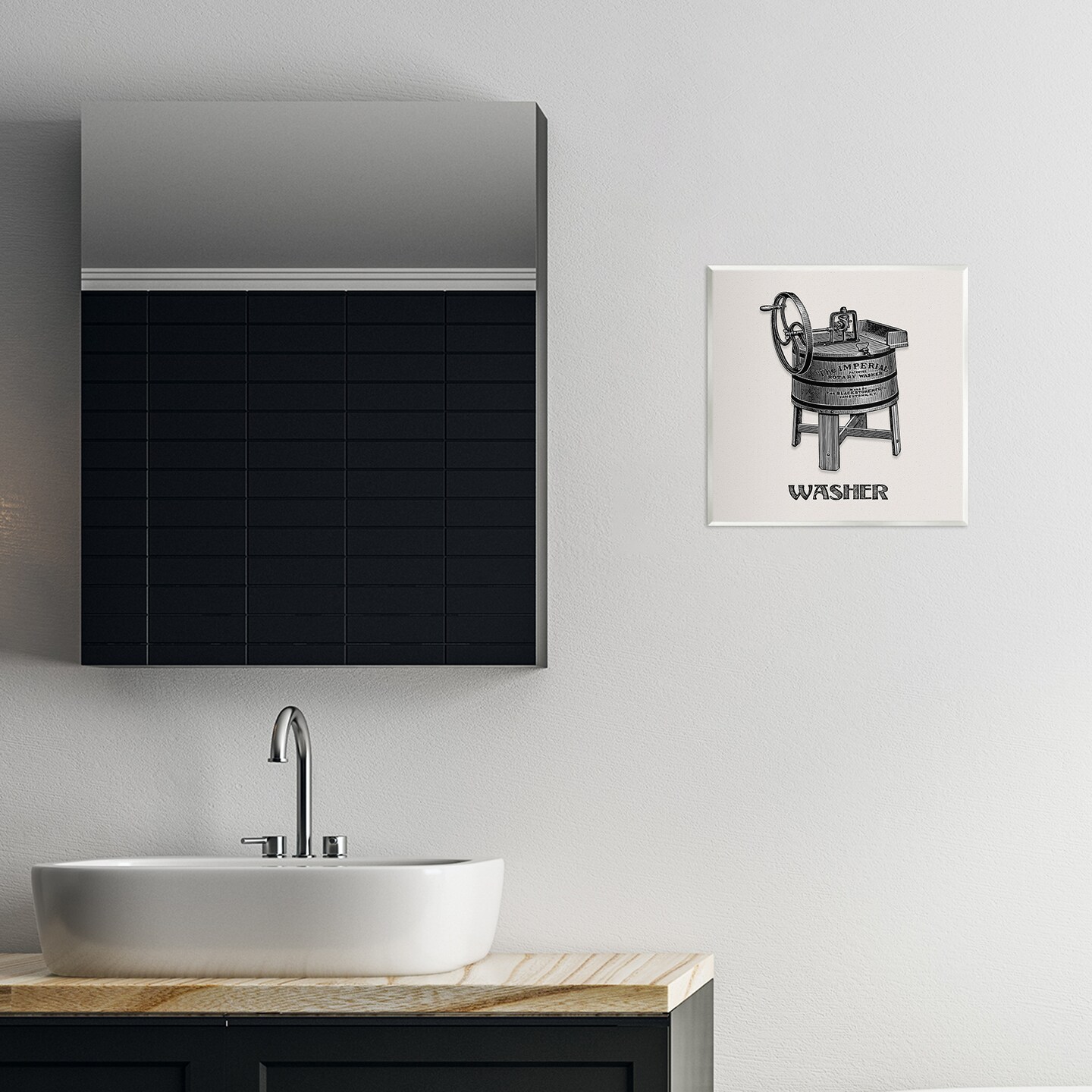 Stupell Industries Antique Rotary Washer Wall Plaque Design by Val Rhodes