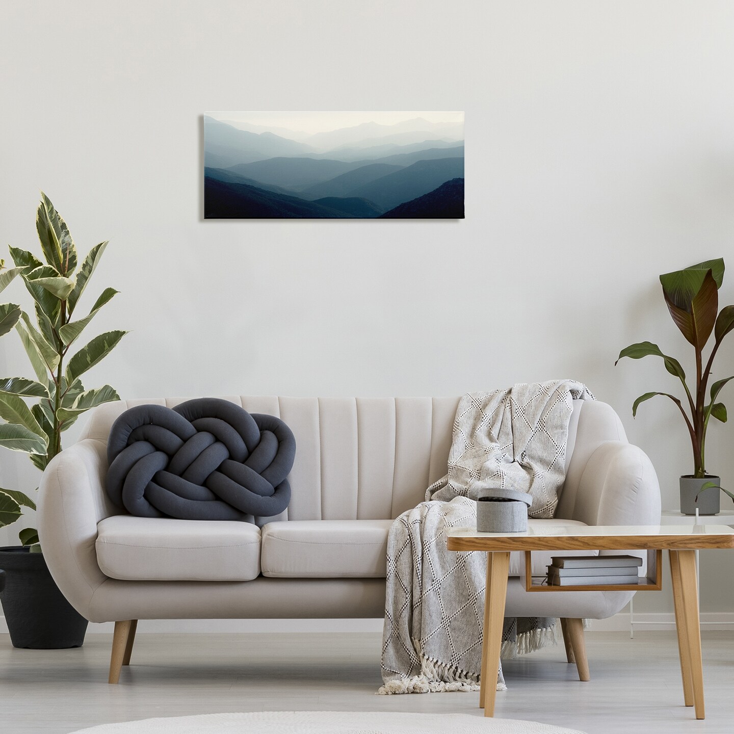 Stupell Industries Foggy Blue Mountains Canvas Design by Gemma Bardot