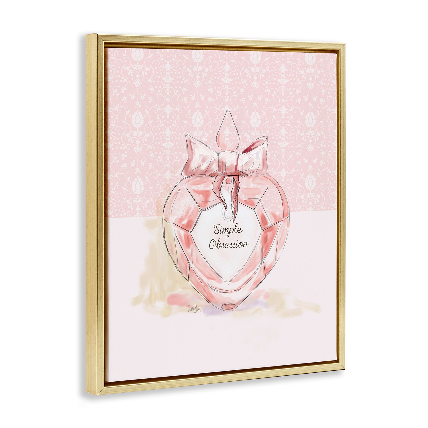 Stupell Industries Simple Obsession Pastel Perfume Floating Frame Design by Carol Robinson