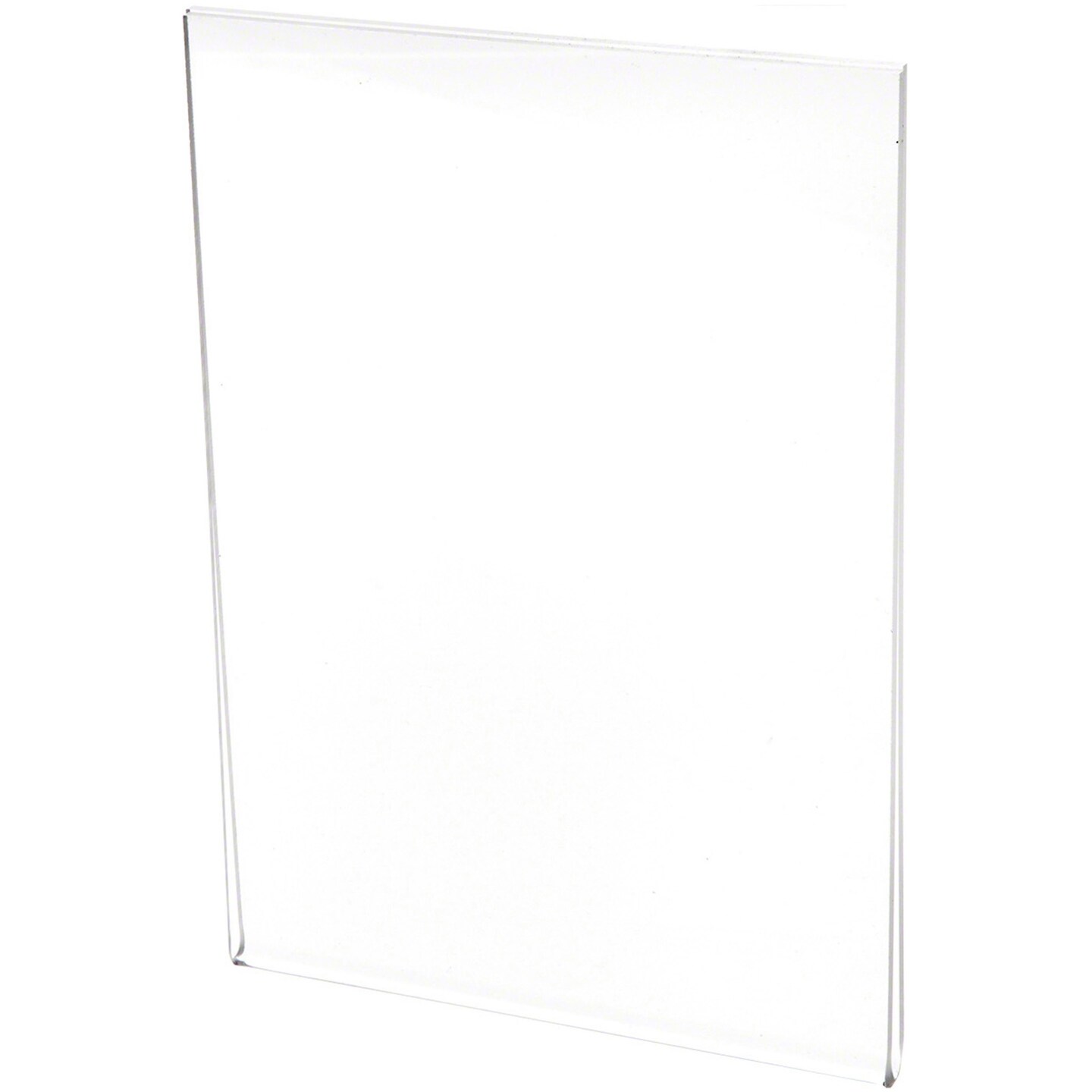 Plymor Clear Acrylic Folder-Style Sign Display Holder / Protector, 5&#x22; W x 7&#x22; H