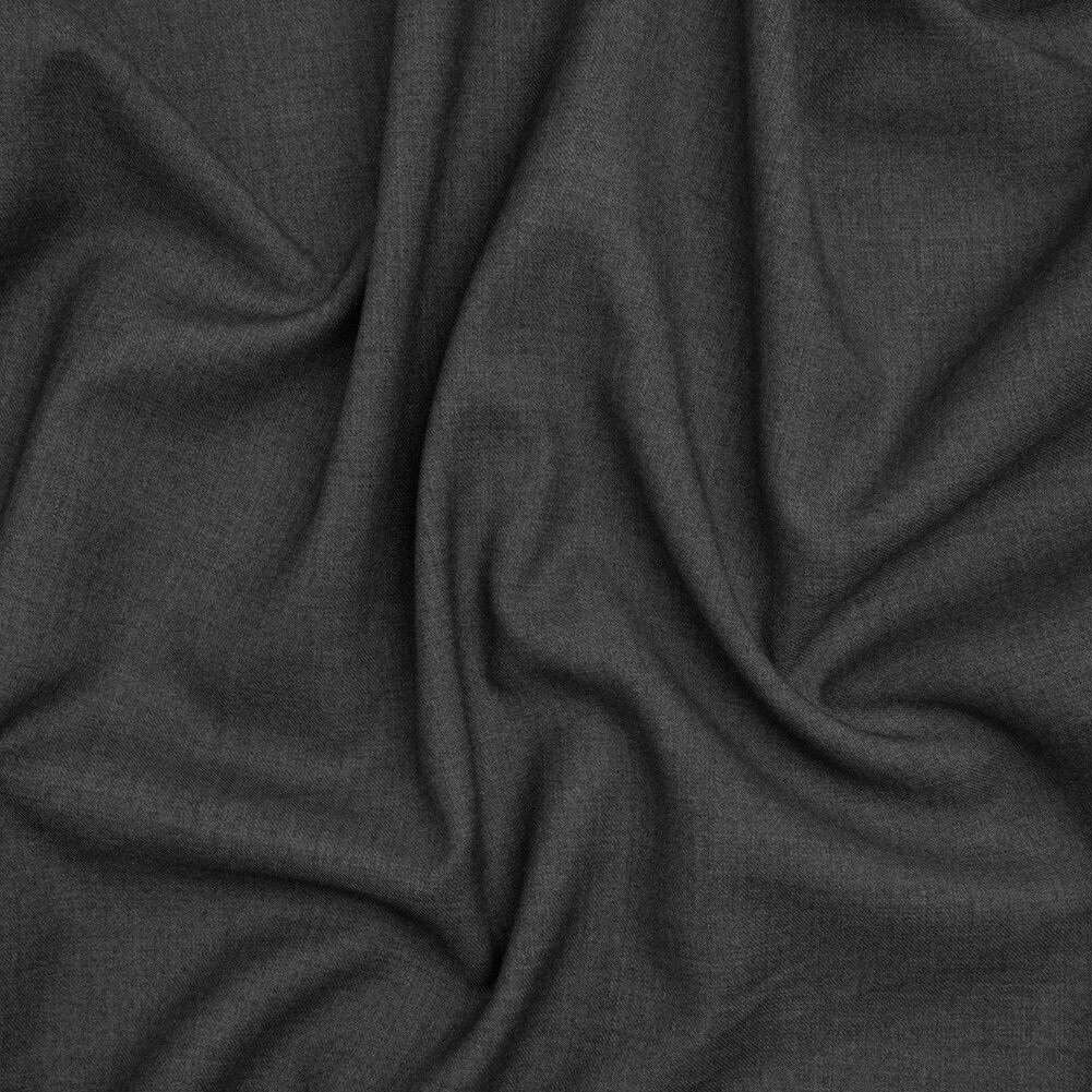 1 Yard Wool Twill Suiting Heathered Cool Gray 58 inch Width