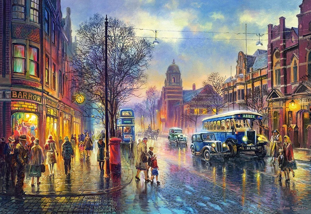 1000 Piece Jigsaw Puzzle, Abbey Road, 1930s, London, England, British Empire, Edwardian Era, Adult Puzzles, Castorland C-104499-2