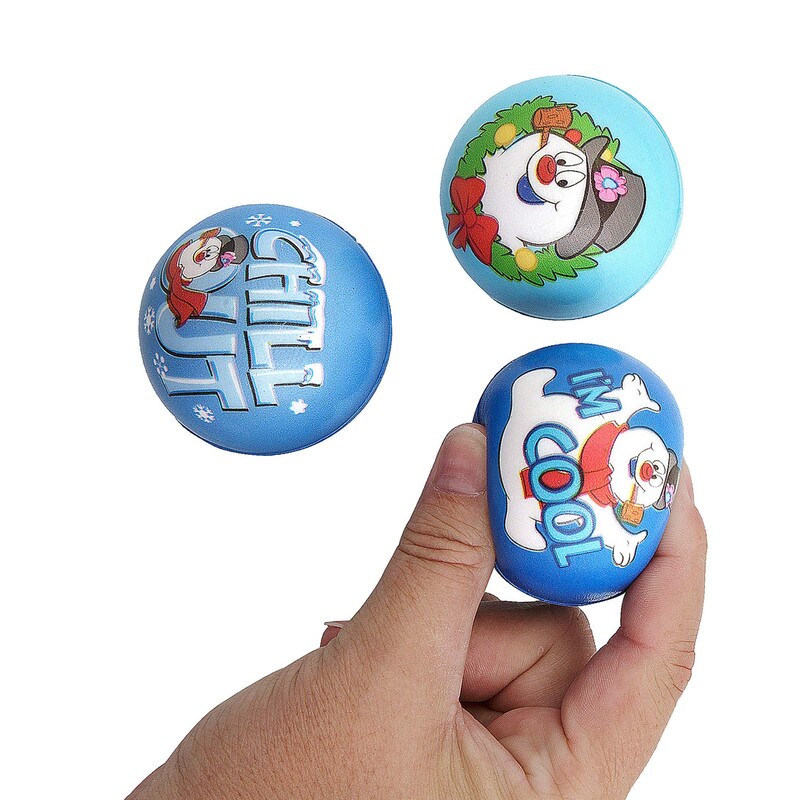 Frosty the Snowman Christmas Fun Stress Balls 2 1/4&#x22; Set of 12
