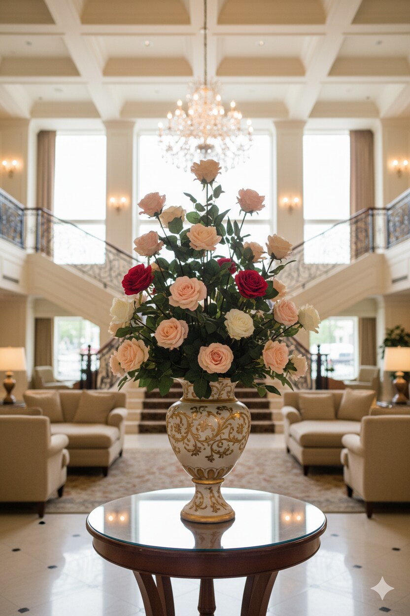 2 PIECES- 27” Real Touch Pink Rose 4” Bloom – Lifelike Faux Flower for Weddings, Bouquets & Home Decor