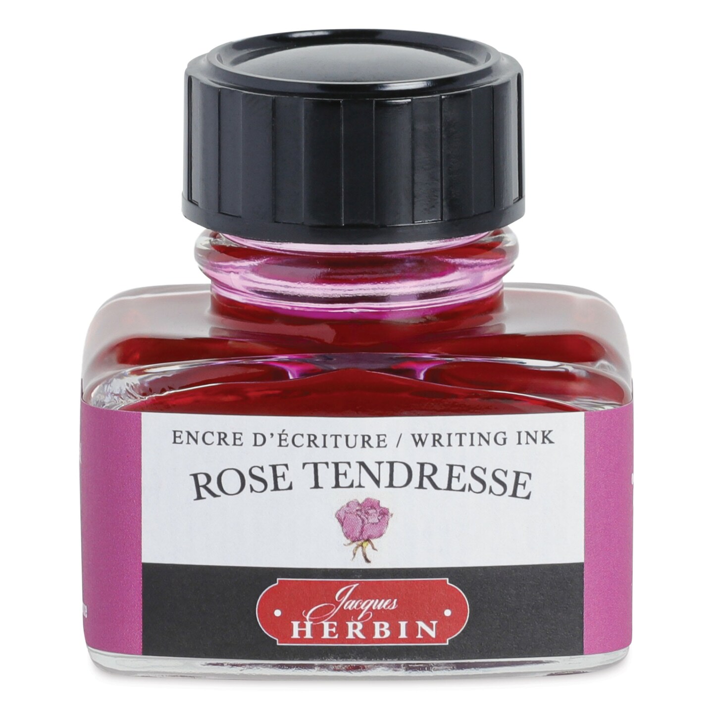 Herbin La Perle des Encres The Jewel of Inks Fountain Pen Ink - Rose Tendresse (Tender Rose), 30 ml
