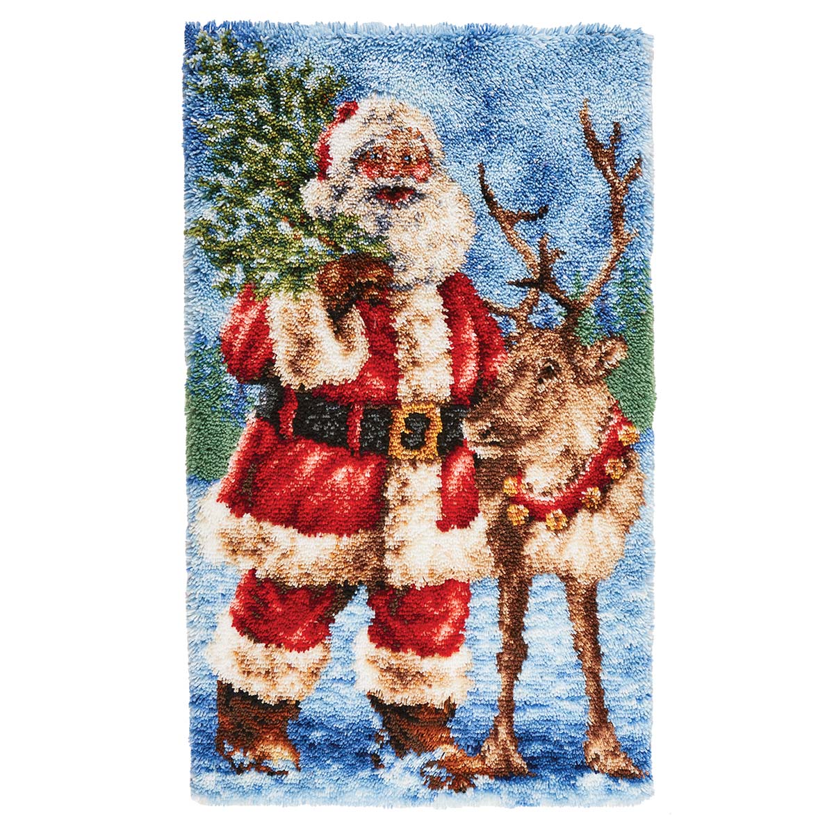 Herrschners  O&#x27; Christmas Tree Santa Latch Hook Kit