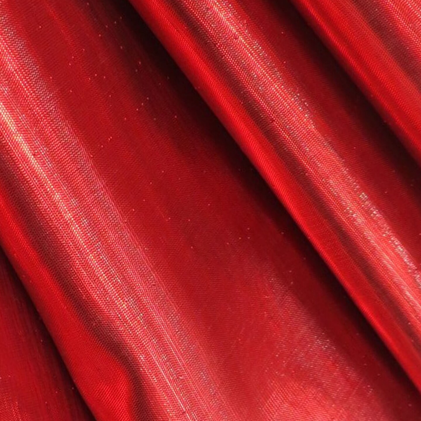 1 Yard Red Nylon Metallic Tissue Lame Fabric 60 Inches Wide Vibrant for Holidays, Costumes, & Event Decor