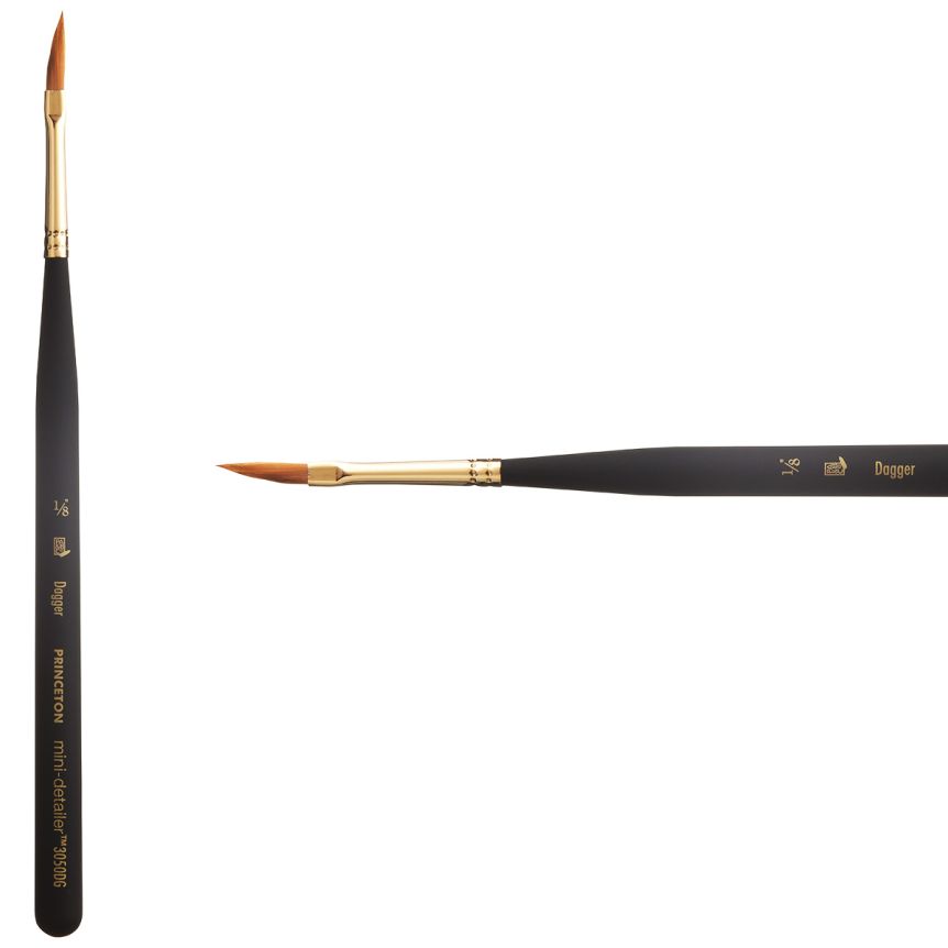 Princeton Mini-Detailer Series 3050 Synthetic Brush - Dagger