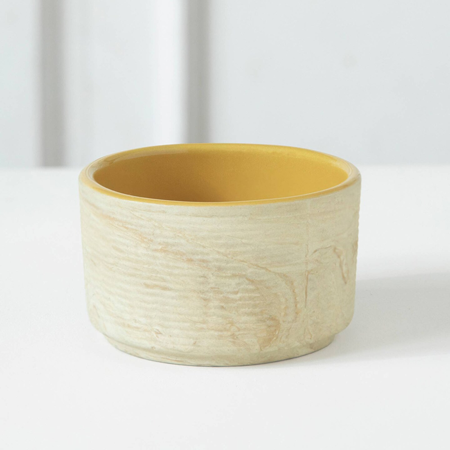 Handcrafted 4oz Beige Ceramic Snack Bowl – Perfect for Nuts & Treats