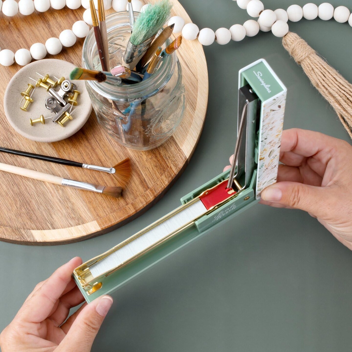 Stapler, 20 Sheet Capacity, Full Strip, Wildflowers, Colorful Fashion Design (S700034)