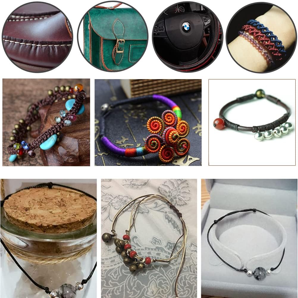 30 Colors 160 Yards Hemp Cord String for Jewelry Making, Multi-Color Flax String Cord, Natural Twine Cord Rope String for Handmade Bracelets Keychains Craft Making Accessories, 1 mm