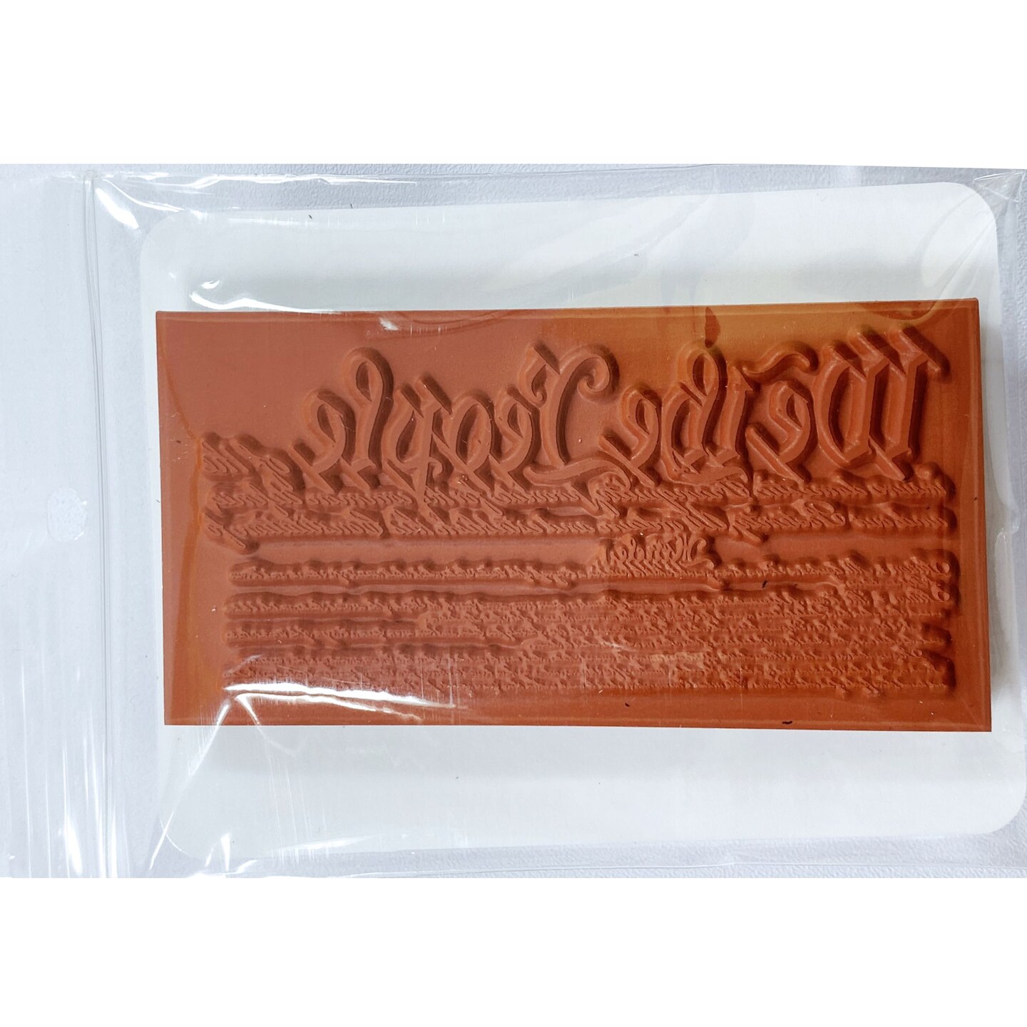 Deep Red Stamps We The People Rubber Cling Stamp