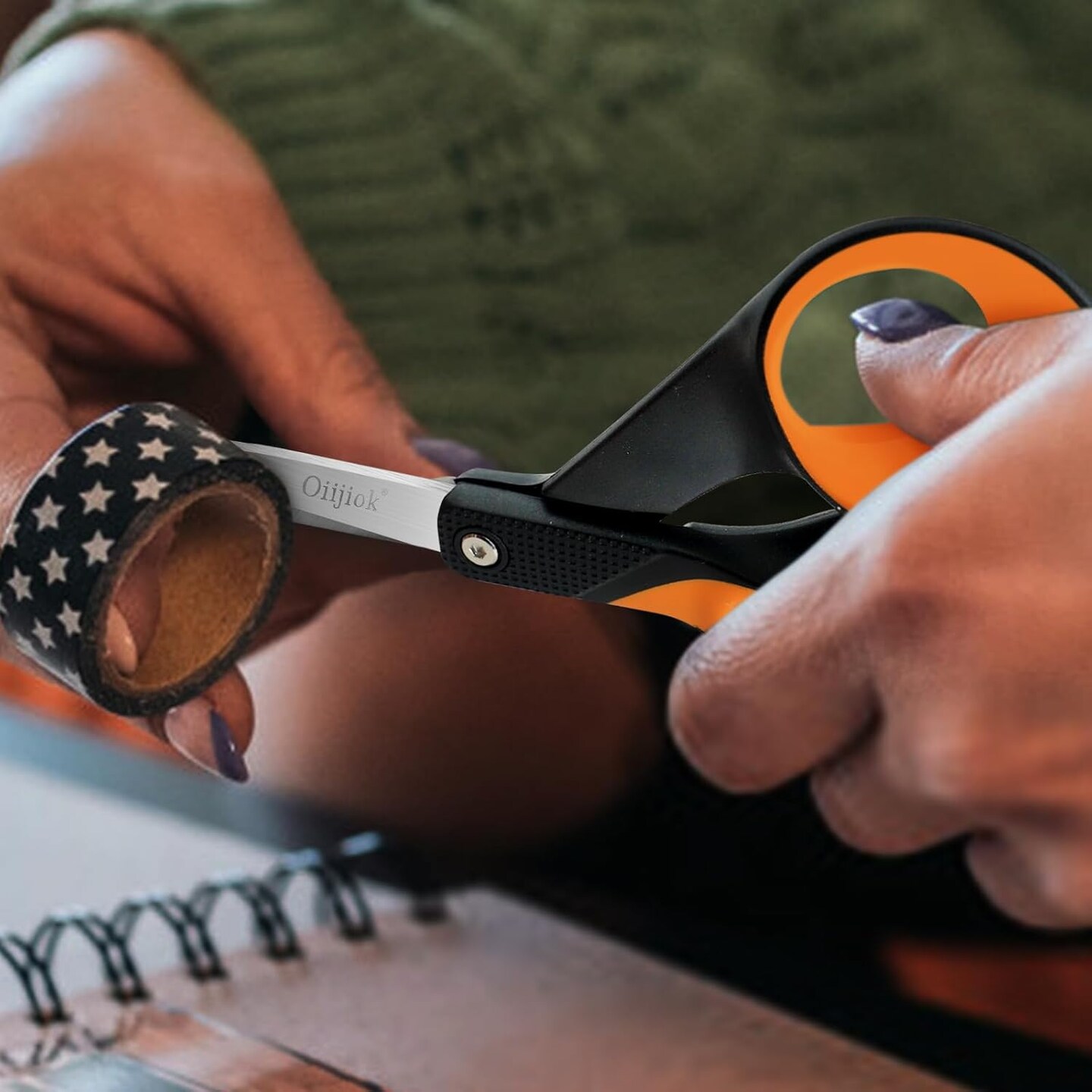 Left Handed Scissors, Stainless Steel Sharp Blade Lefty Scissors with Comfort-Grip Handles, for Home, Office and School