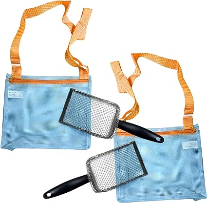 4E's Novelty 2 Set Shark Tooth Sifter – Packable Beach Toy Set