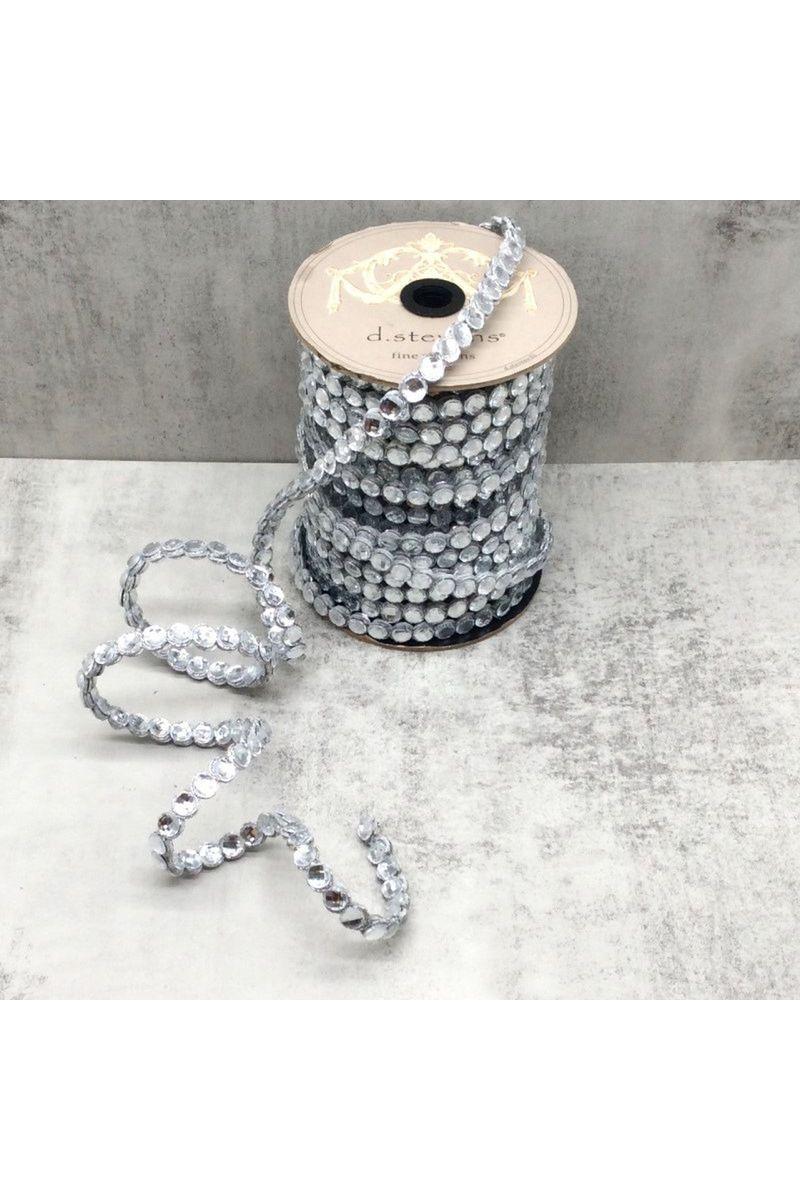 .5&#x22; Crown Jewel Garland Ribbon: Crystal (10 Yards)