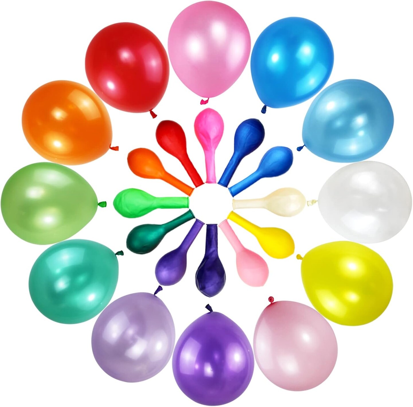 120Pcs Balloons Assorted Colors,12 Inch Latex Party Balloons for Birthday Party, Light Multi Color Balloons Rainbow Balloons for Wedding Baby Shower Supplies