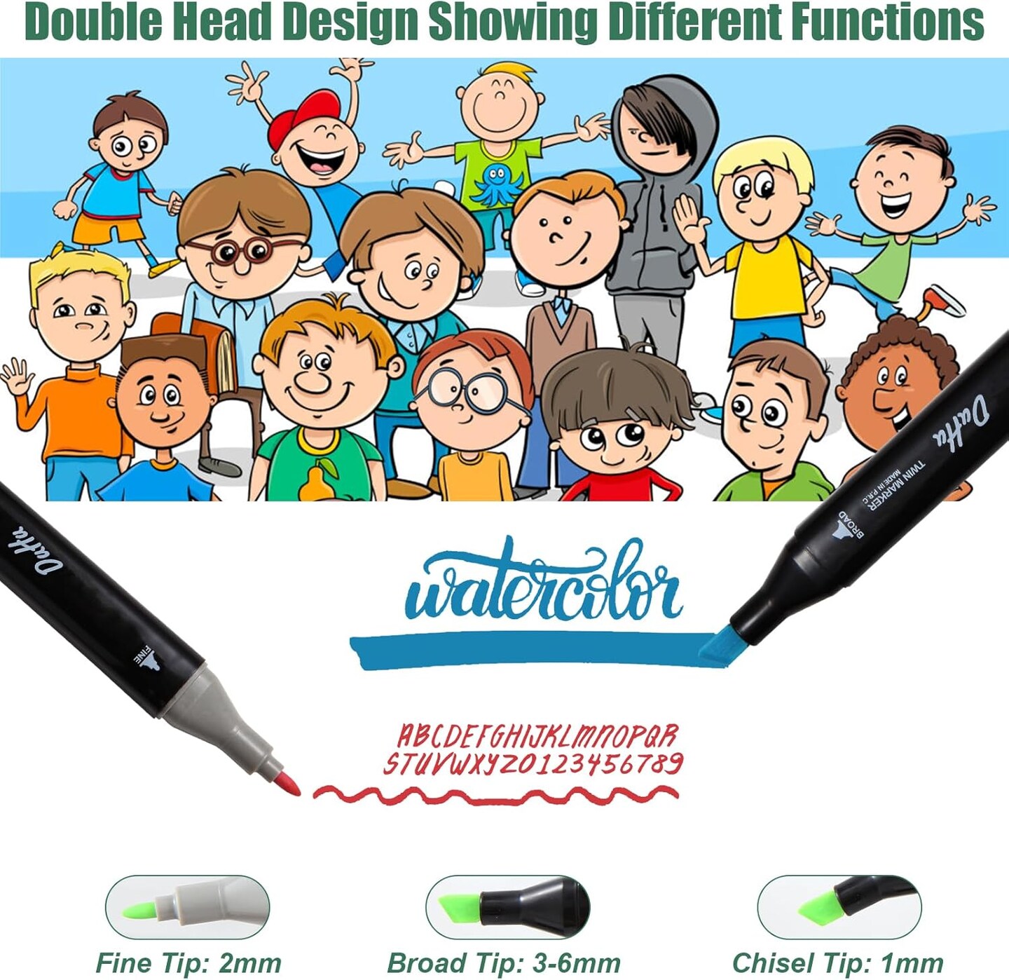 80 Colors Alcohol Markers Set, Dual Tips Blender Art Markers for Drawing Sketching Coloring Artist Pens and Underlining, Professional Permanent Sketch for Kids Adult Coloring