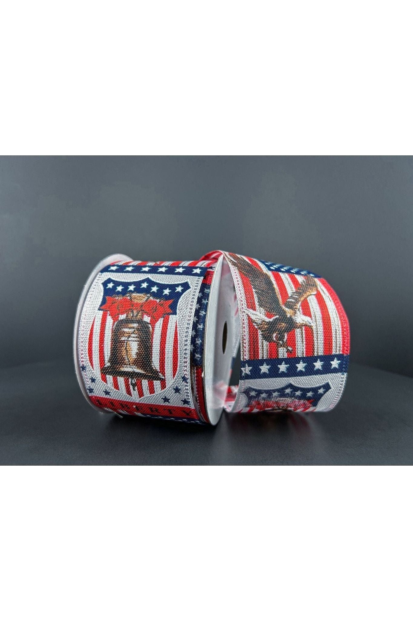 2.5&#x22; Liberty Bell Ribbon: White (10 Yards)