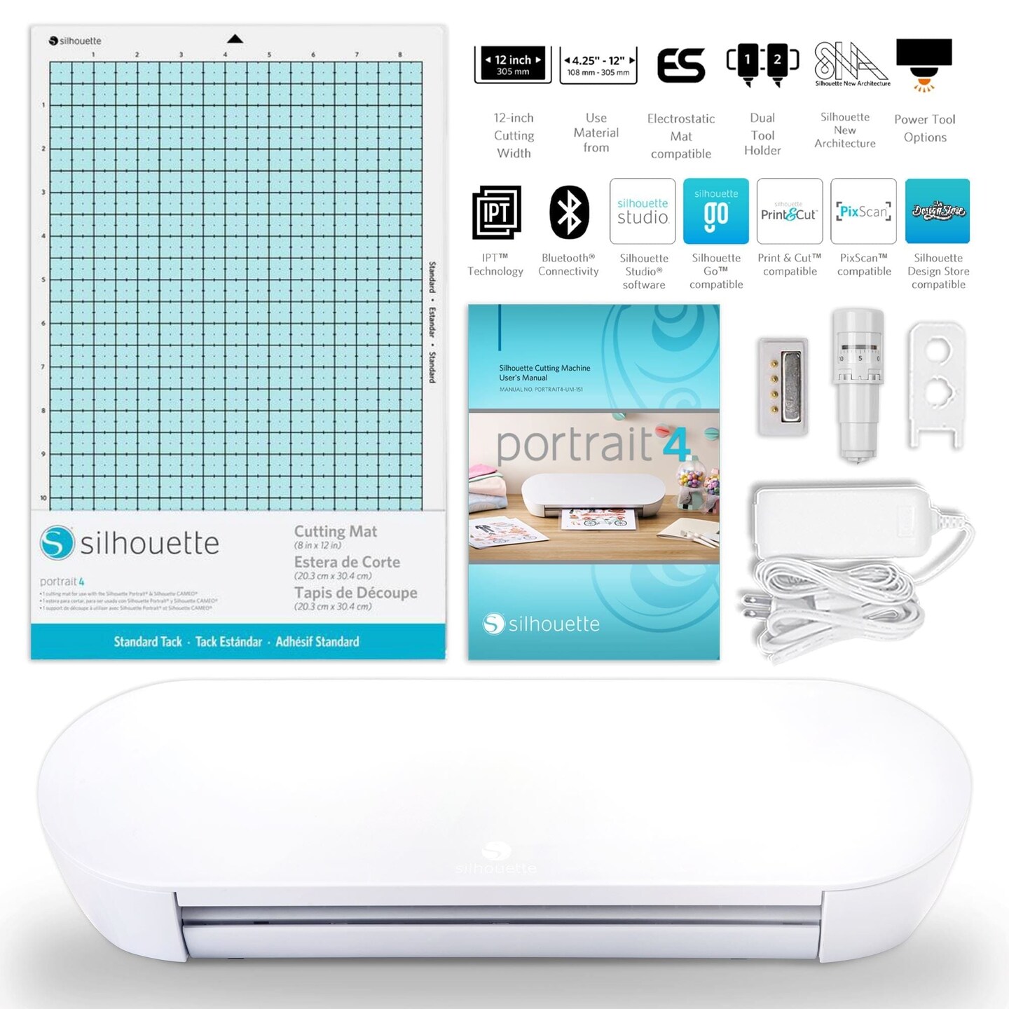 Silhouette Portrait 4 w/ 15" x 15" Prink Heat Press & Siser HTV