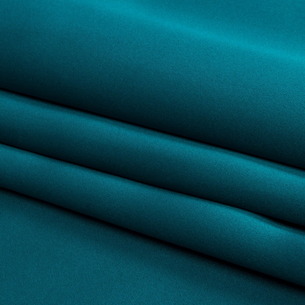 1 Yard Stretch Silk Charmeuse Deep Teal Smooth Solid Fabric 41 inch Width