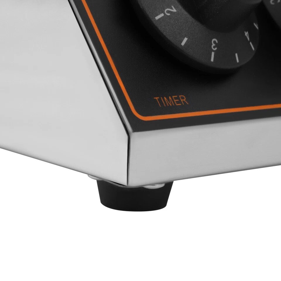 Dual Heating Plate Waffle Maker, 2.4kW Electric Waffle Machine with Adjustable Time & Temp, Non-Stick Mold