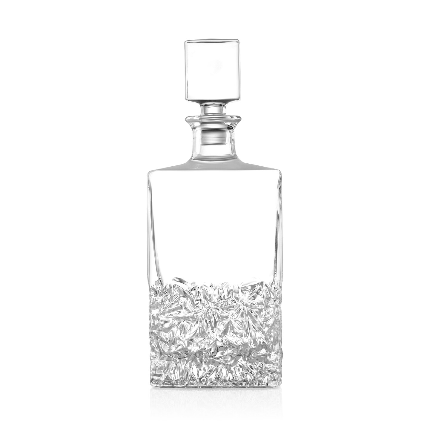 Makerflo Customizable Decanter with Airtight Stopper 24 oz | Liquor Decanter Bottle for Wine, Scotch, Bar, Ideal for DIY Personalization - Laser Engraving, UV DTF, Vinyl, Epoxy, Individually Wrapped