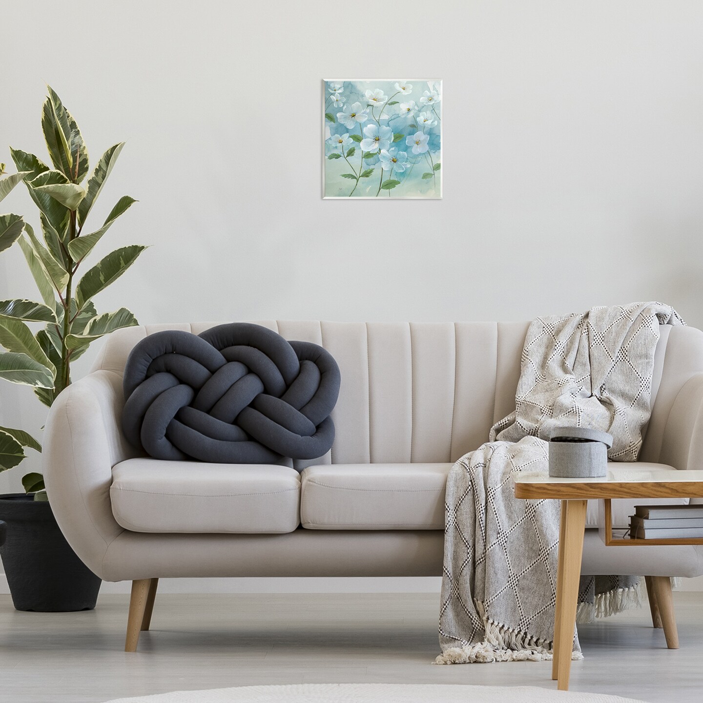 Stupell Industries Bountiful White Flowers Wall Plaque Art Design by Nan