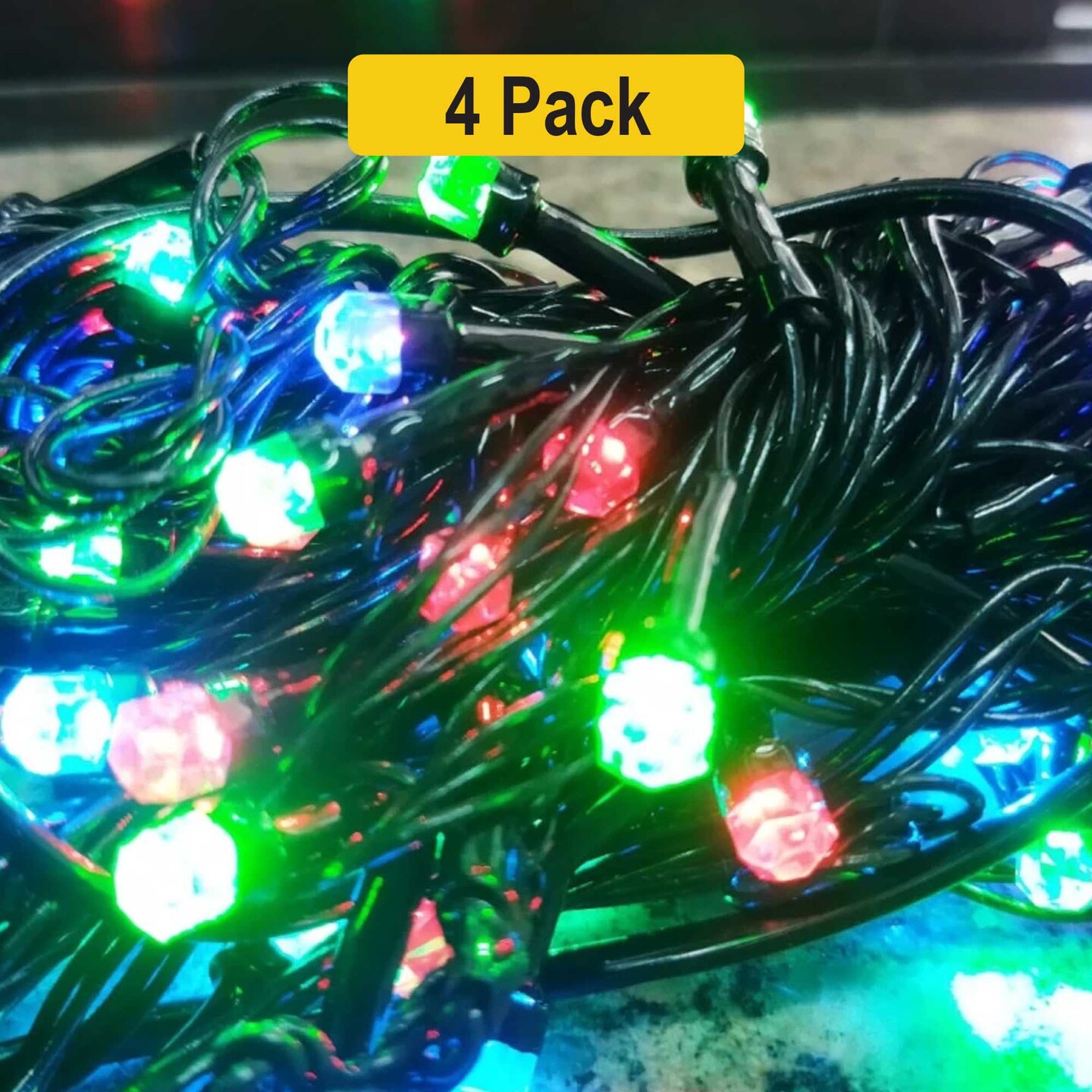 100 LED Flexible Green Wire String Lights — Waterproof Outdoor Plug-in