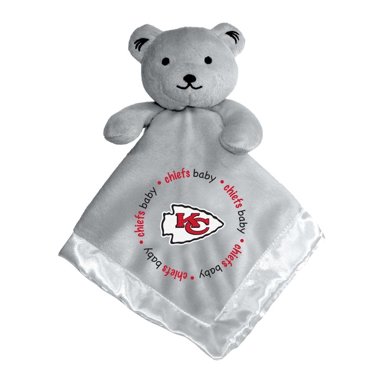 Kansas City Chiefs Security Bear Gray Soft Plush Baby Fanatics 14"X14"