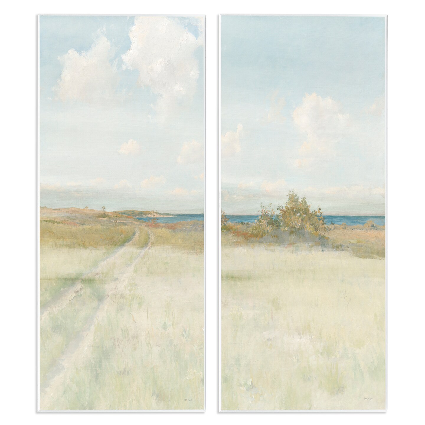 Stupell Industries Grass Path to Beach Alcove 2 pc Wall Plaque Art Set ...
