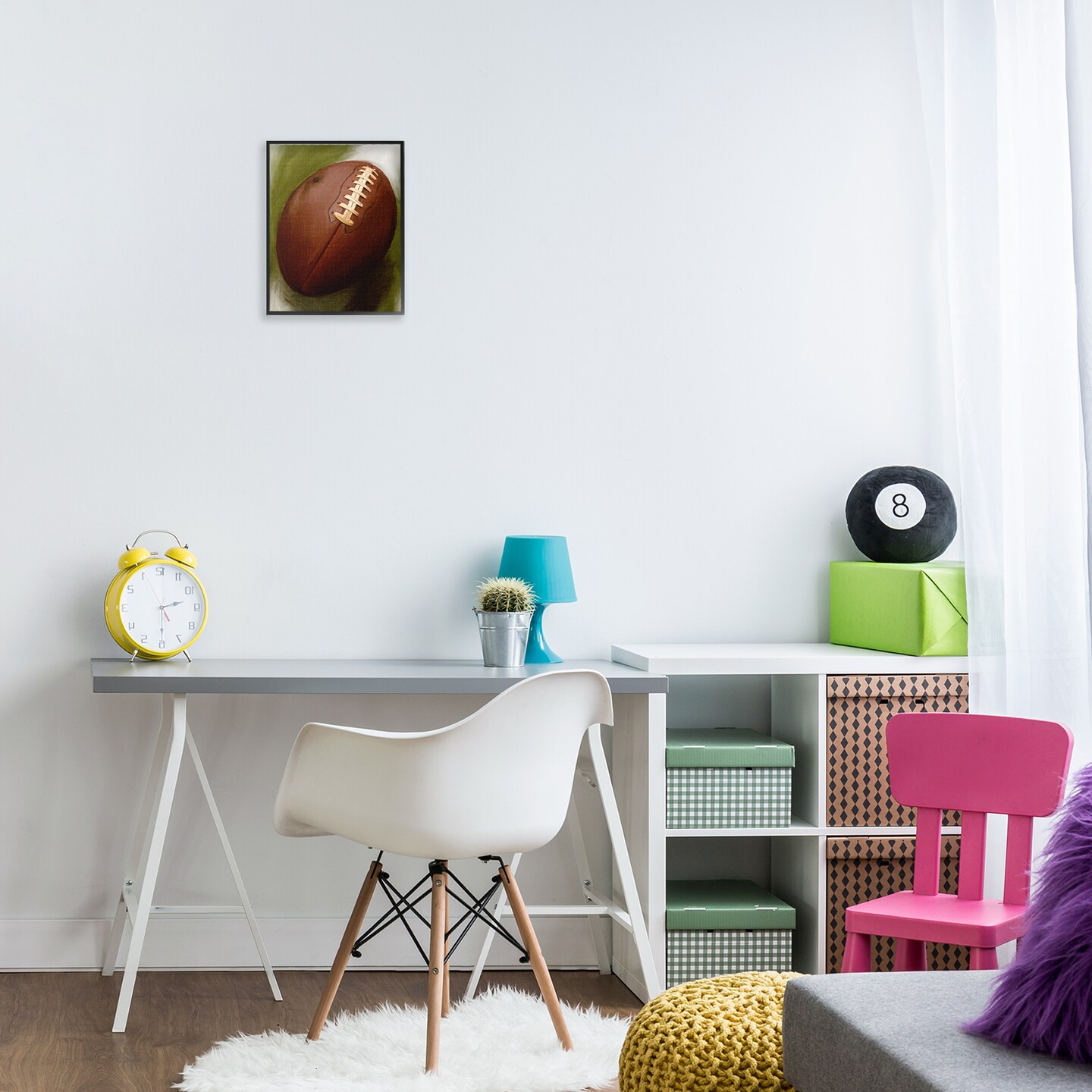 Stupell Industries Traditional Football Painting Framed Giclee Wall Art Design by Regina Moore