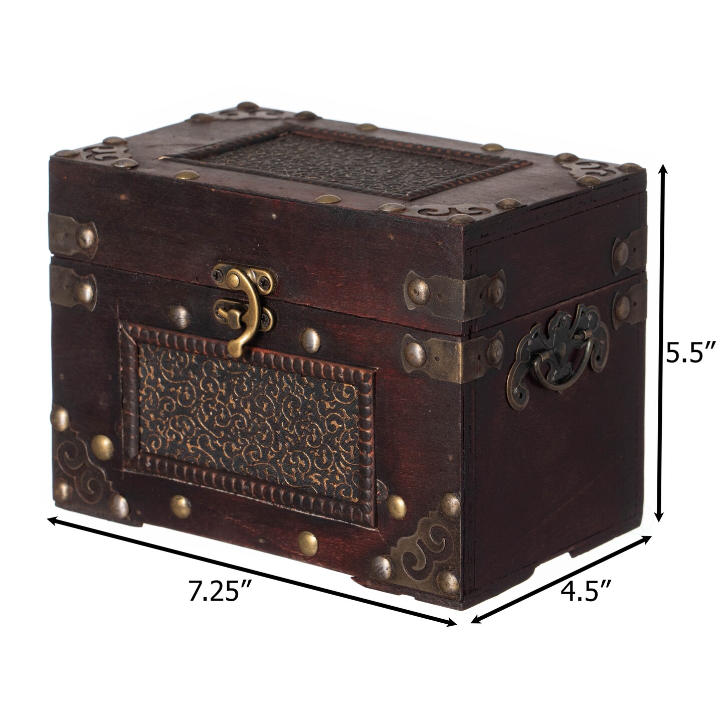 Decorative Vintage Wooden Index and Recipe Card Box &#x2013; Rustic Organizer, Farmhouse Kitchen Decor, Ideal for Kitchen Countertops - Perfect Gift for Women, Weddings, and Bridal Showers