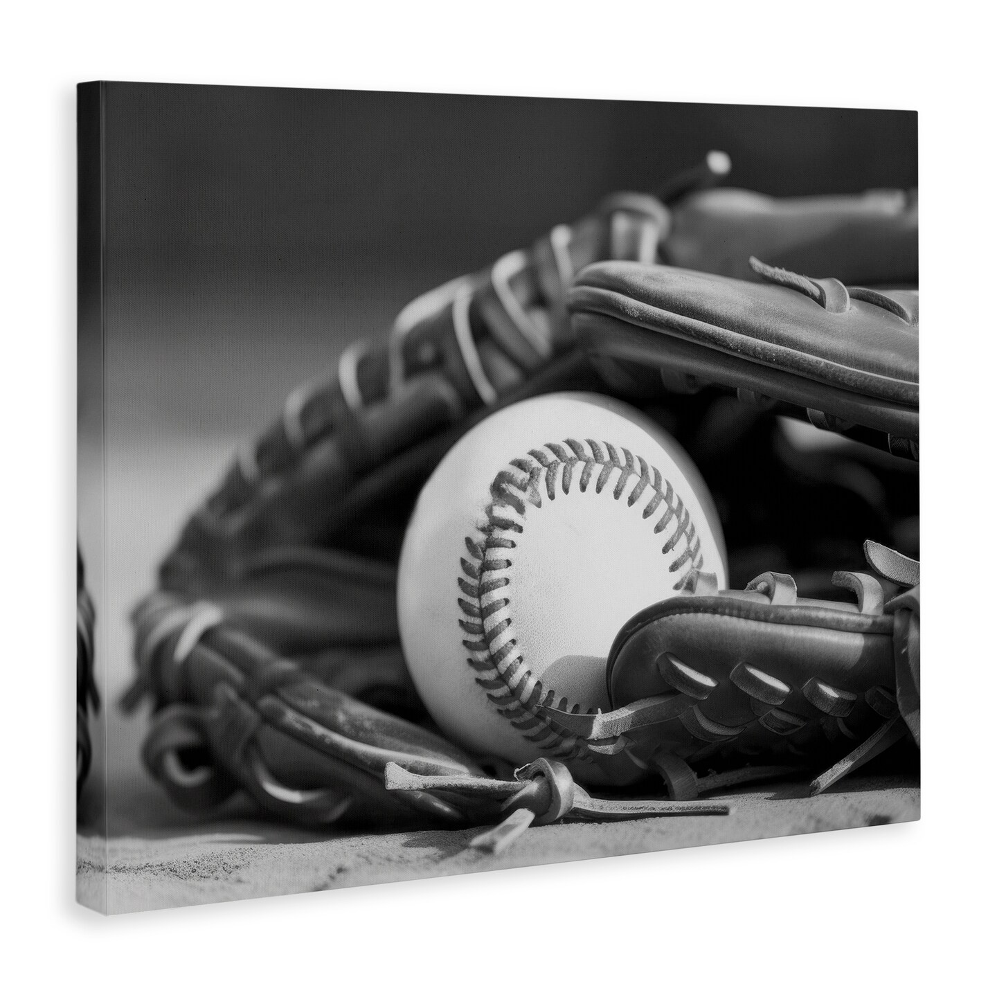 Stupell Industries Baseball Mitt & Ball Canvas Wall Art Design by Daphne Polselli
