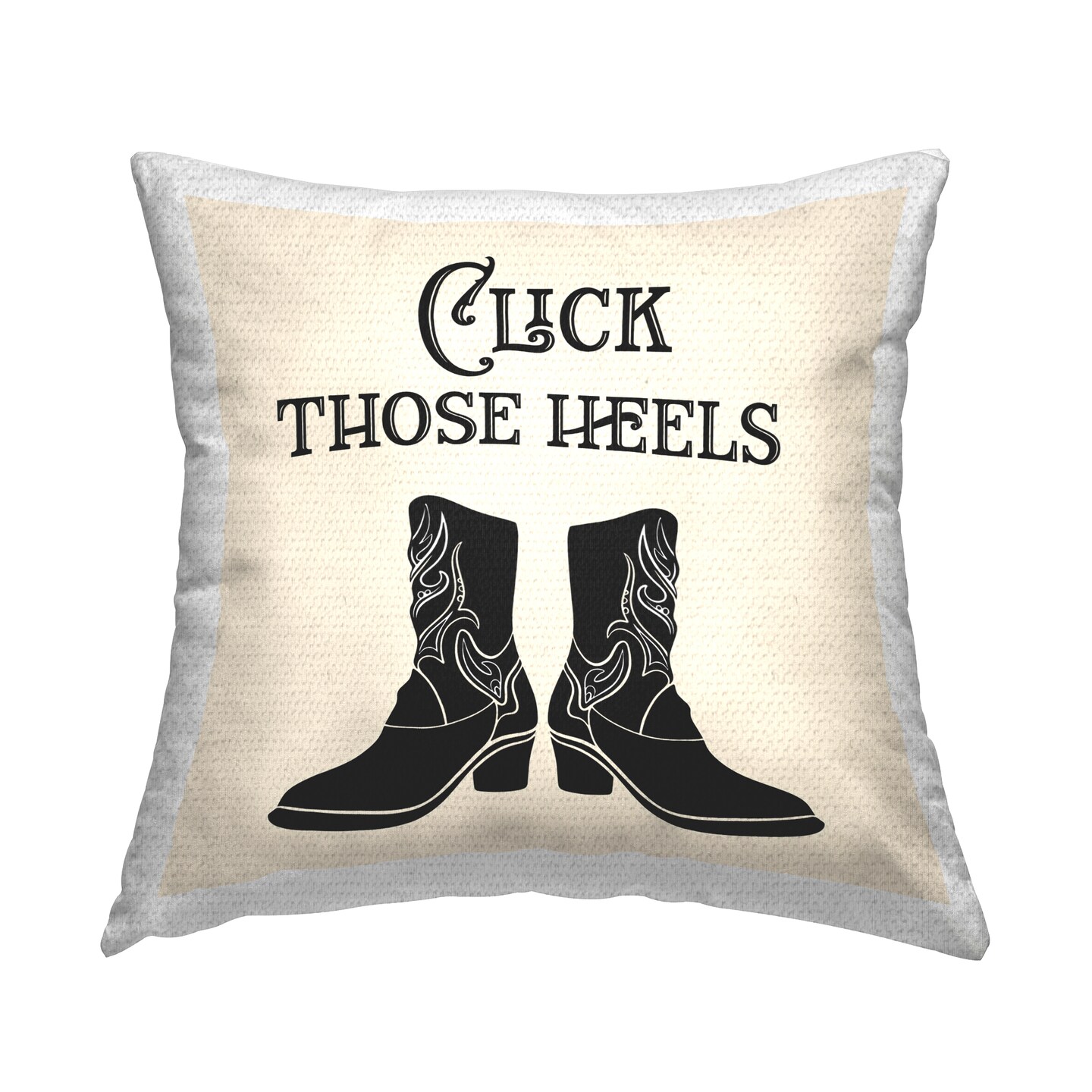 Click Those Heels Cowgirl Outdoor Printed Pillow Design by Karen Smith, 18 x 7 x 18