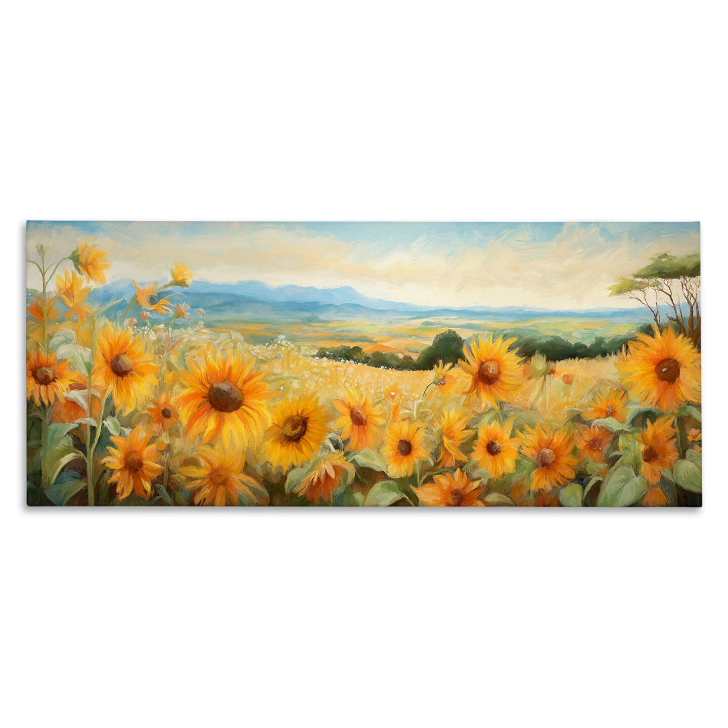 Stupell Industries Sunflower Fields Panorama Canvas Wall Art Design by Ramona Murdock