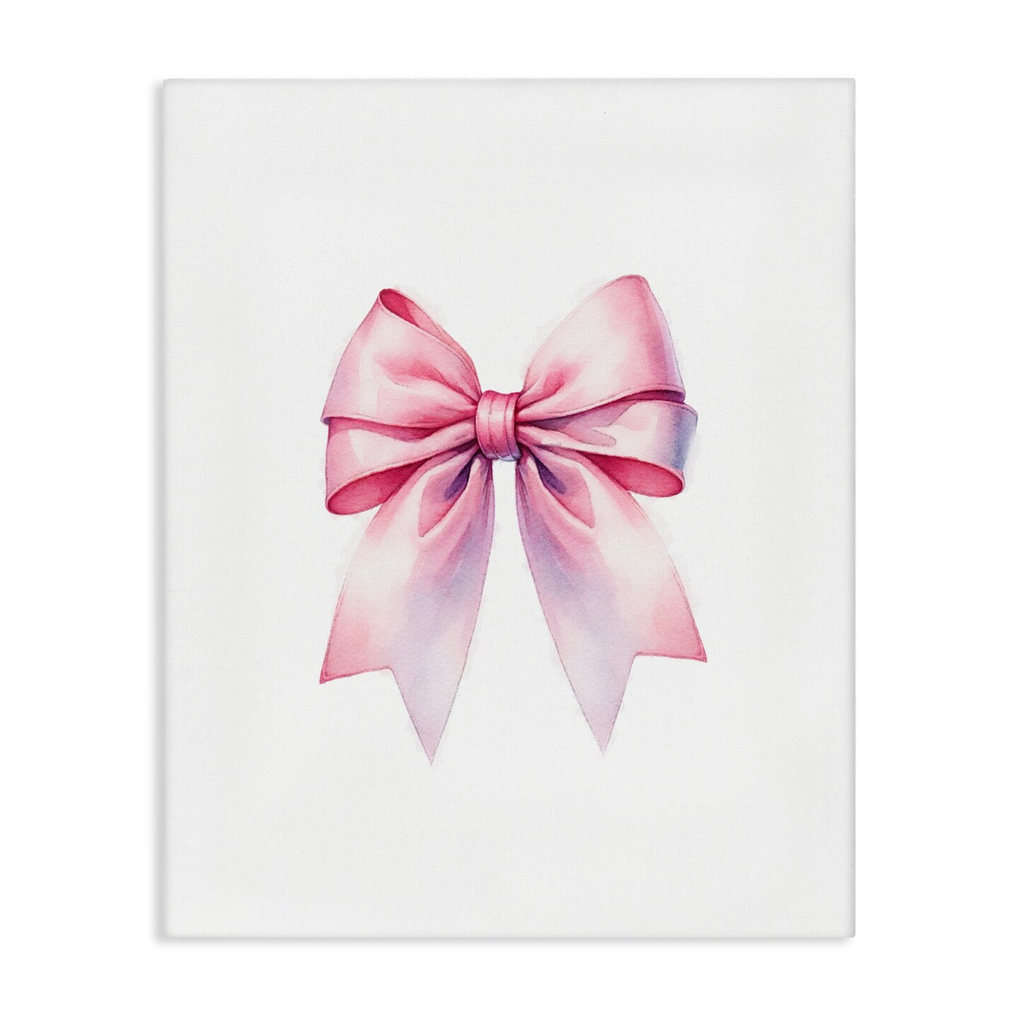 Stupell Industries Symmetrical Pink Bow Canvas Wall Art Design by