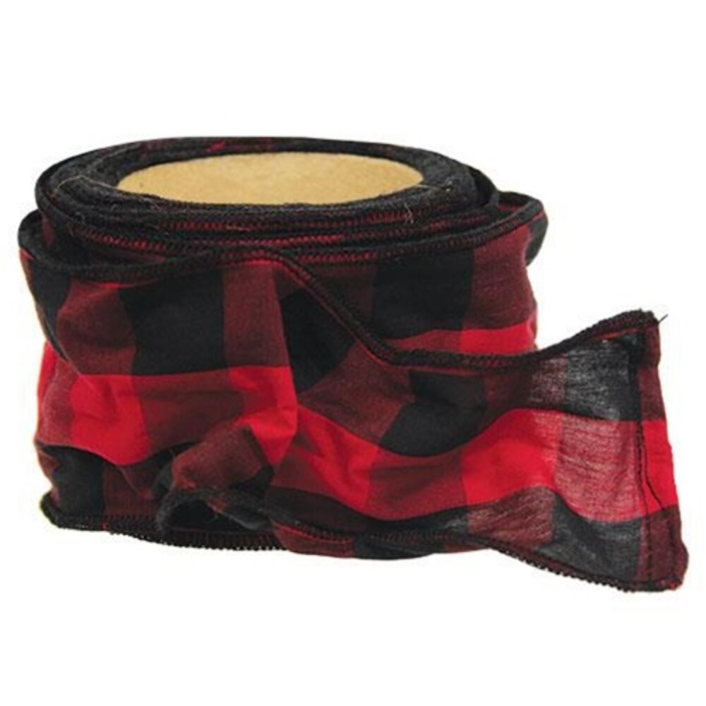 Synthetic Wired Buffalo Check Ribbon