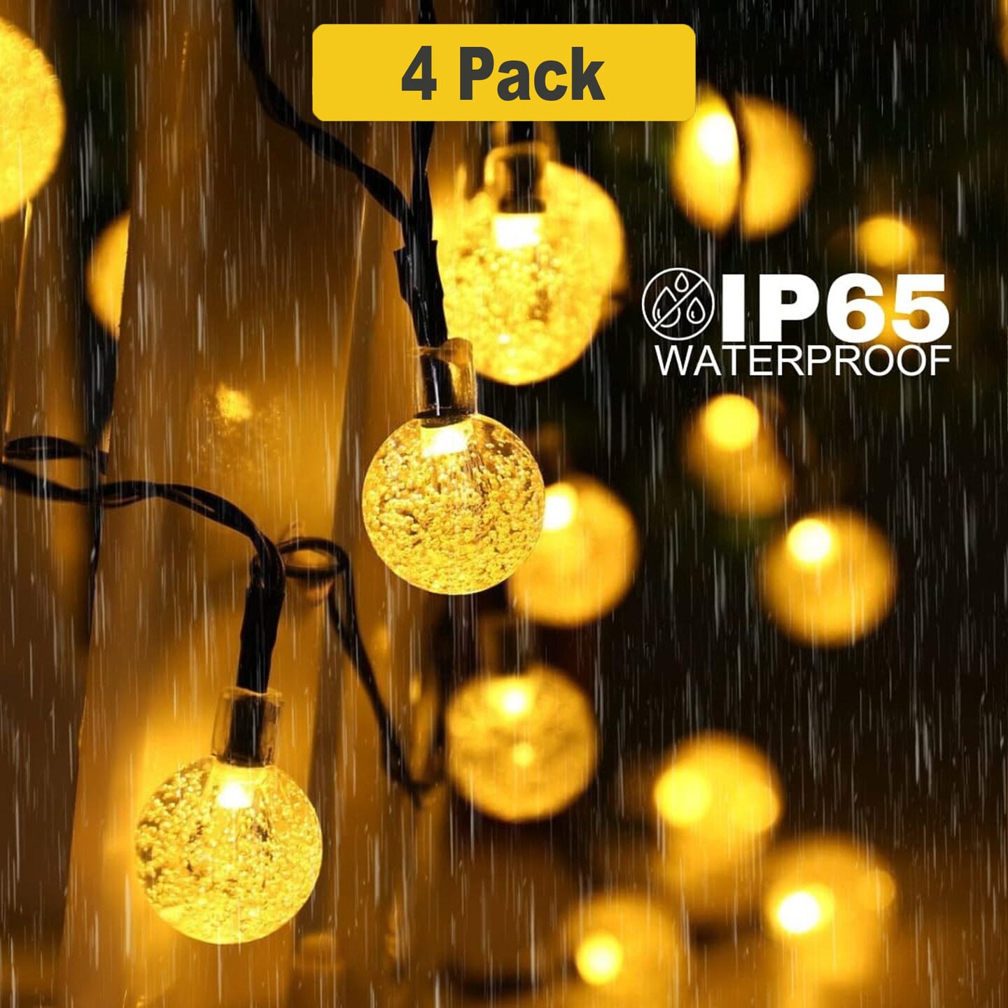 Decorative 30 LED Solar String Lights with Bubbly Globe Design