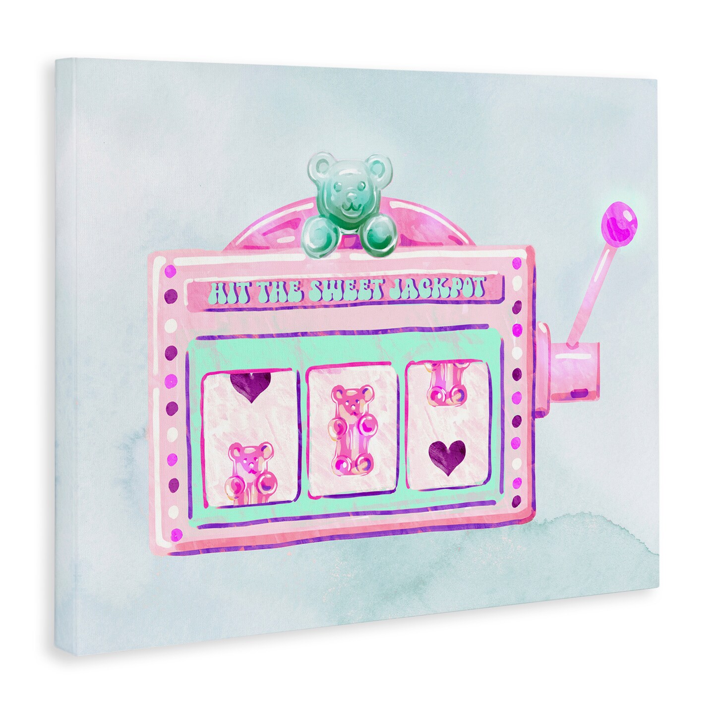 Stupell Industries Pink Pastel Slots Canvas Wall Art Design by