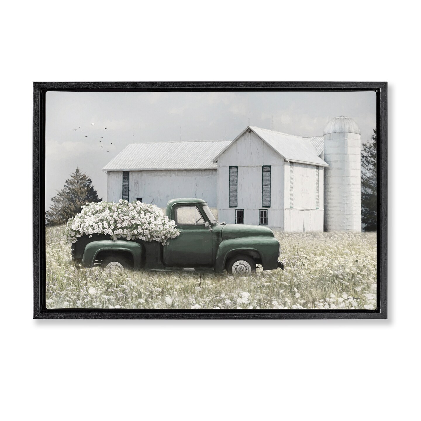 Stupell Industries Rustic Barn & Truck Framed Floater Canvas Wall Art Design by Lori Deiter