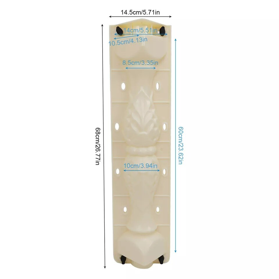 Set 2 Piece Moulds Balustrades Mold DIY 60cm for Concrete Plaster Cement Casting