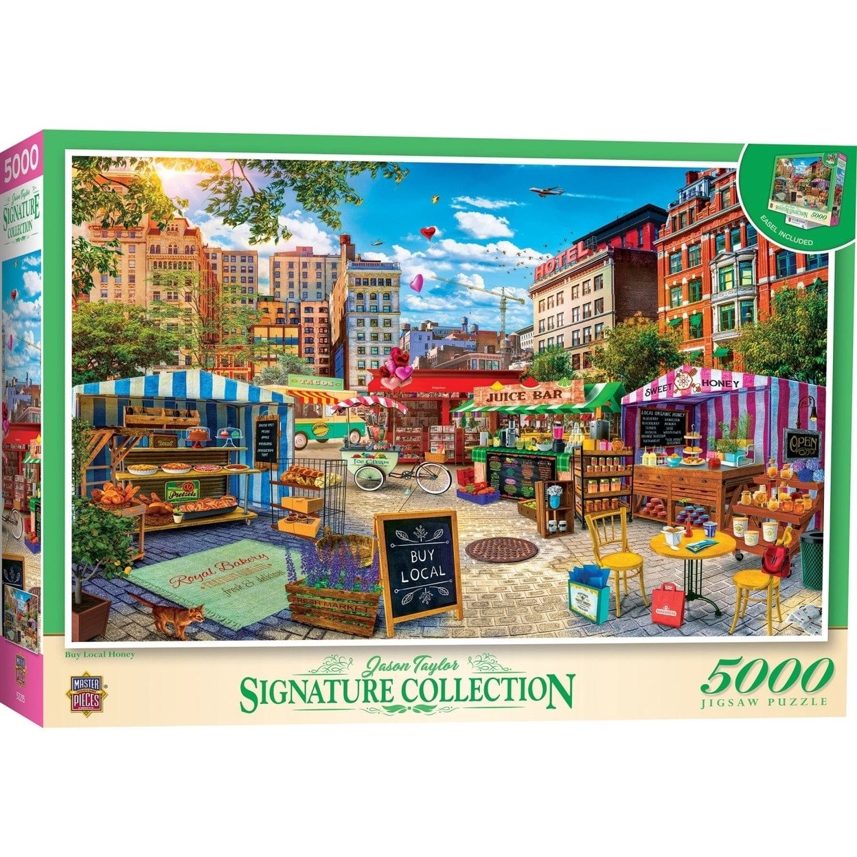 Masterpieces 5000 Piece Jigsaw Puzzle City Market Local Honey 40X60 Inch