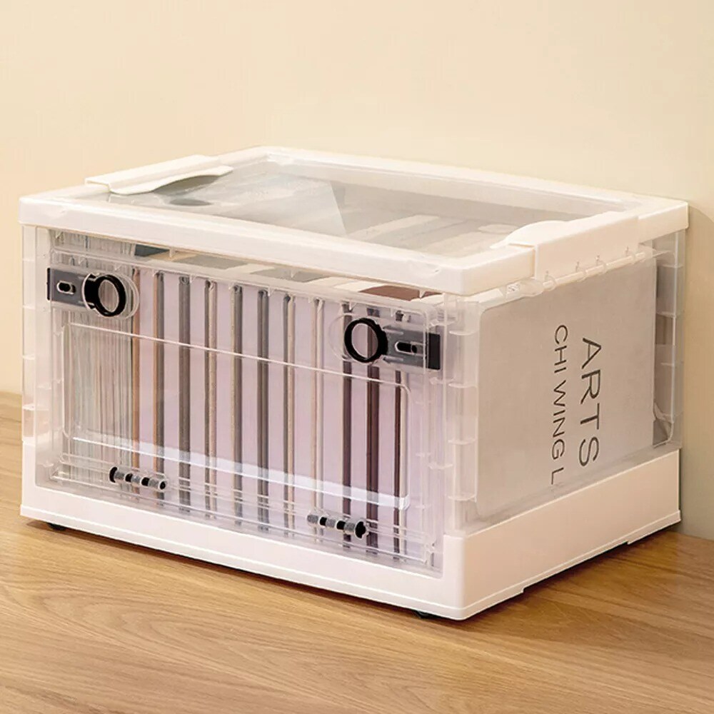 35L Rolling Folding Storage Box Storage Box Collapsible Rolling Storage Box