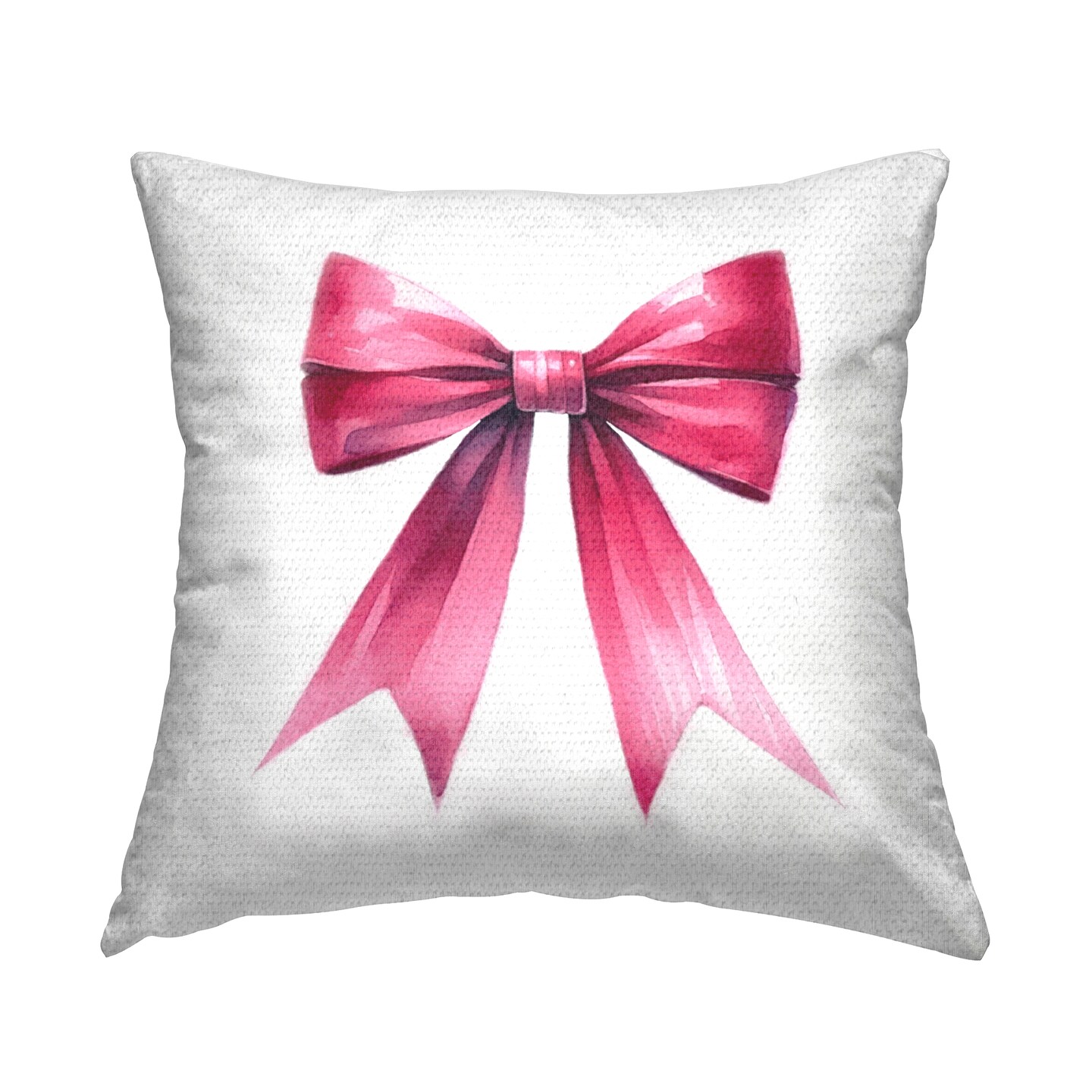 Dark Magenta Ribbon Outdoor Printed Pillow Design by Amanda Greenwood, 18 x 7 x 18