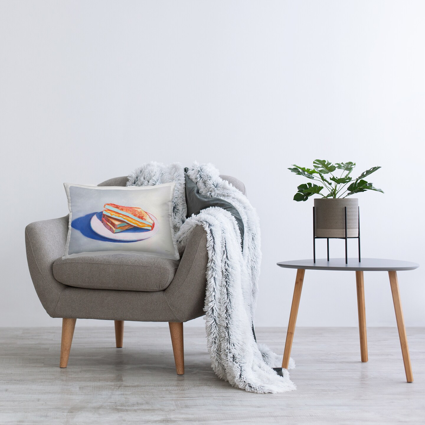 Grilled Cheese Meal Decorative Printed Throw Pillow Design by Wellington Studio, 14 x 7 x 20