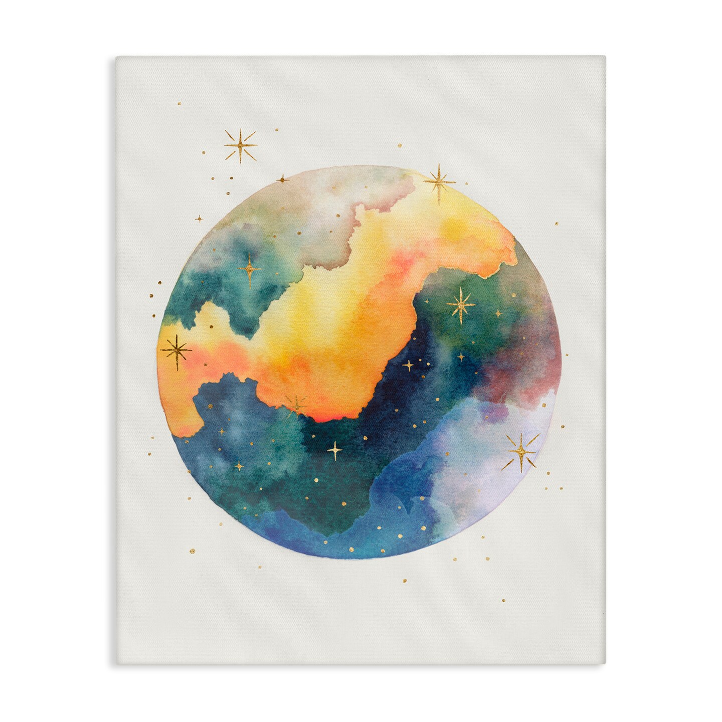 Stupell Industries Nebula & Stars Watercolor Canvas Wall Art Design by Michael Willett