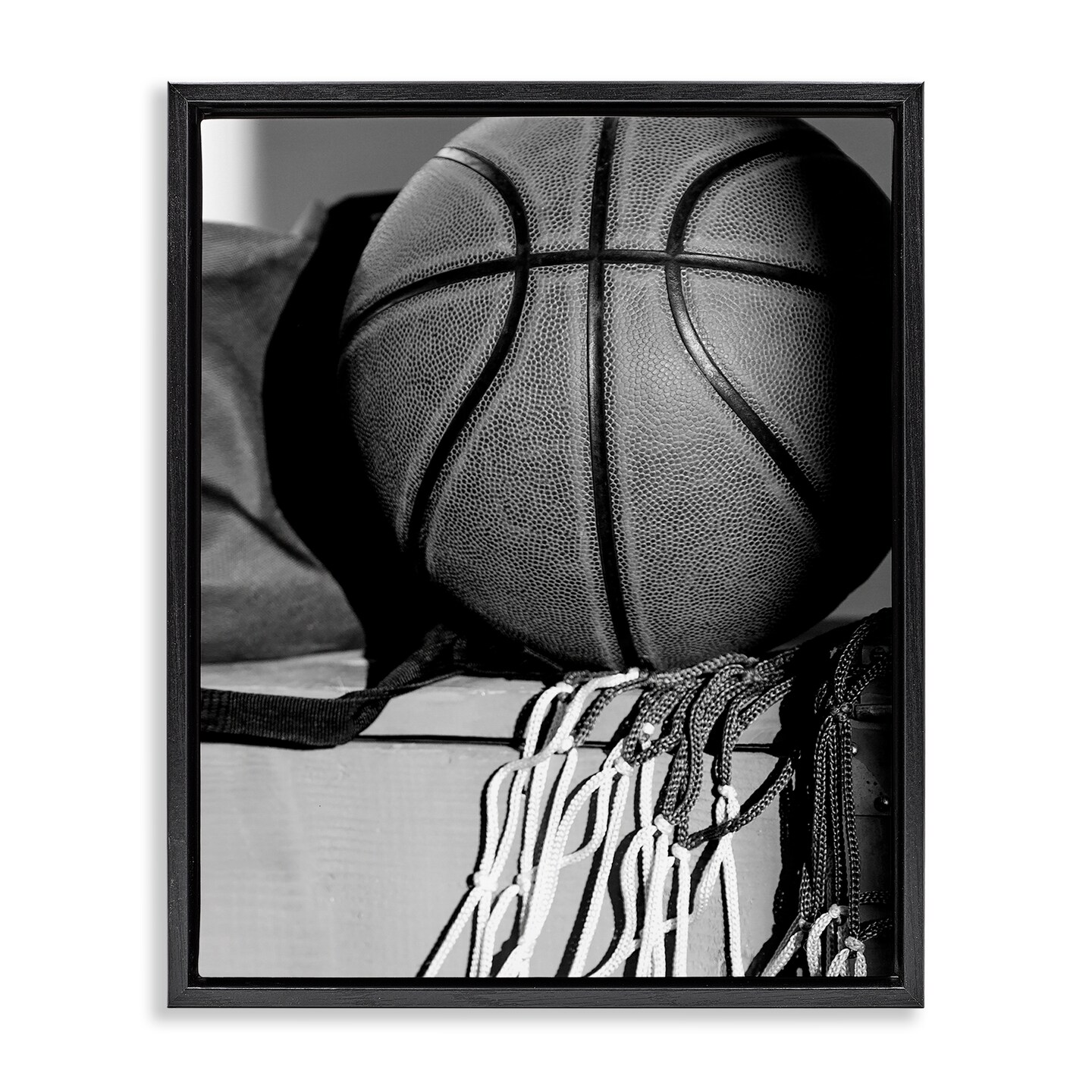 Stupell Industries Basketball Sport Still Life Framed Floater Canvas Wall Art Design by Daphne Polselli
