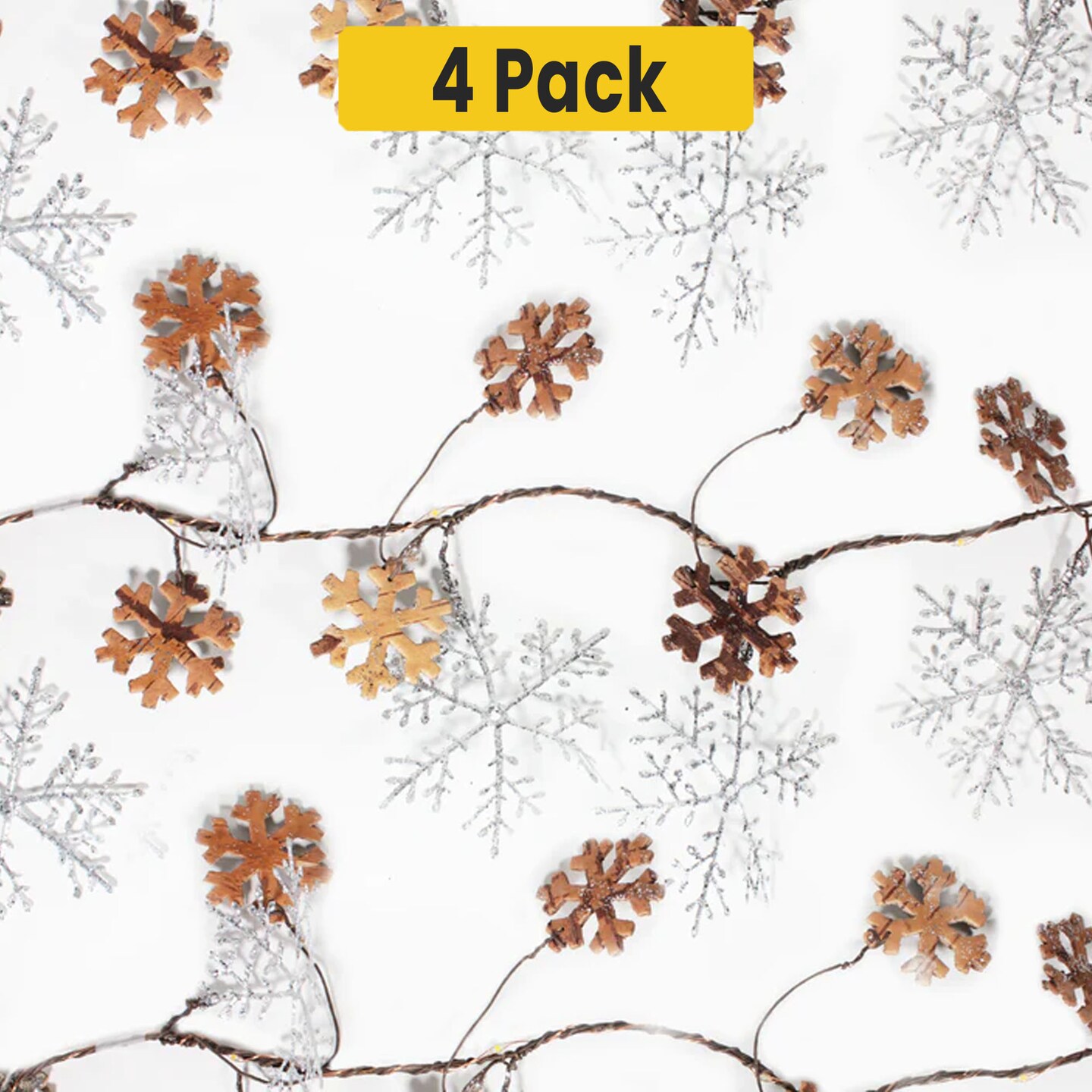 Christmas Glitter Snowflake Fairy Lights