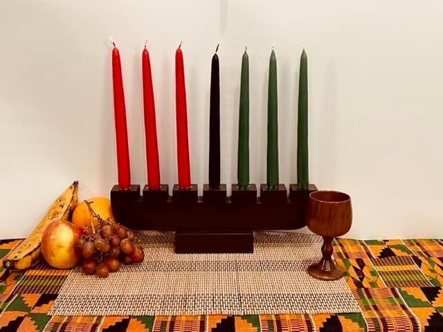 New Brown Kwanzaa Kinara and Kwanzaa Candle Set